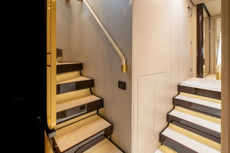 a white door leading to a room aboard DIAMOND HANDS Yacht for Sale