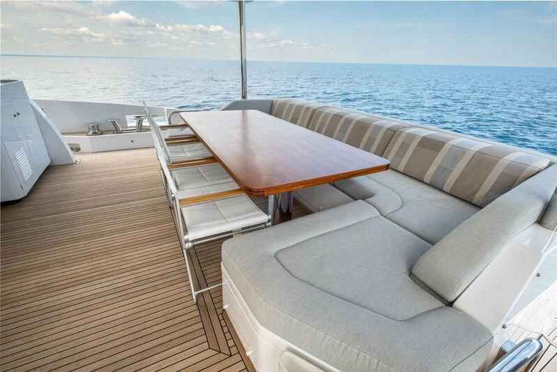 a boat on a deck aboard DIAMOND HANDS Yacht for Sale