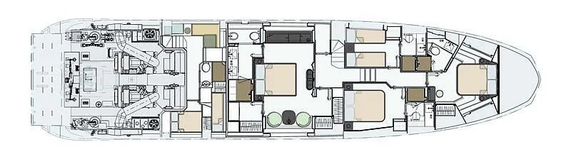 diagram, engineering drawing aboard DIAMOND HANDS Yacht for Sale
