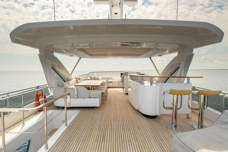a boat on a deck aboard DIAMOND HANDS Yacht for Sale