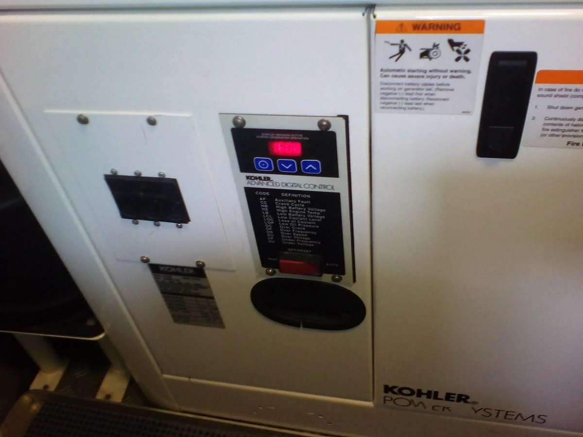 a white machine with a display aboard SUN ANEMOS Yacht for Charter