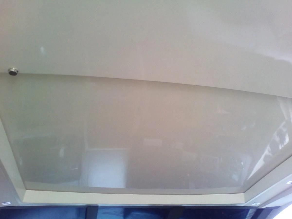 a white ceiling with a light aboard SUN ANEMOS Yacht for Charter