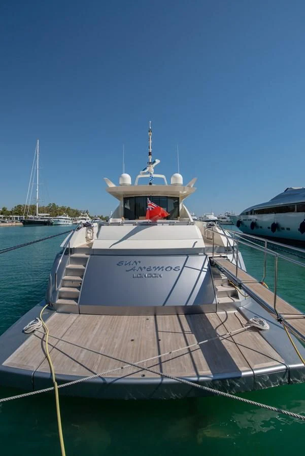 a boat in the water aboard SUN ANEMOS Yacht for Charter