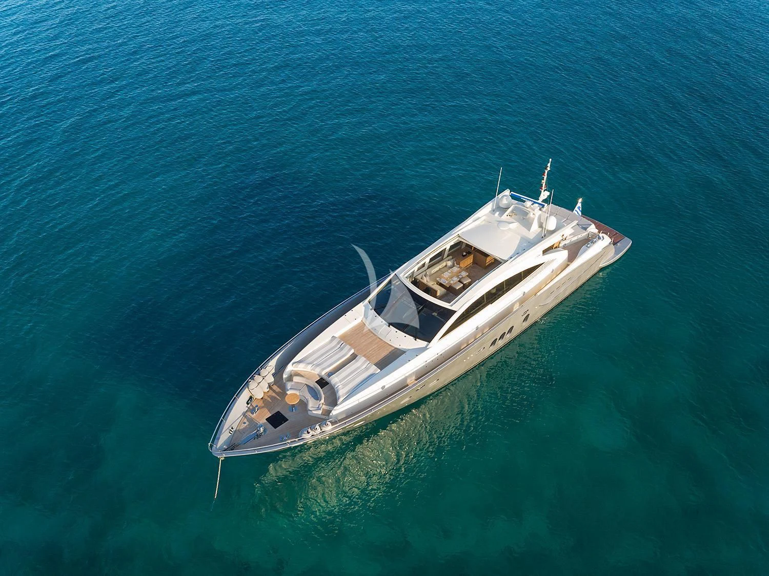 a boat in the water aboard SUN ANEMOS Yacht for Charter