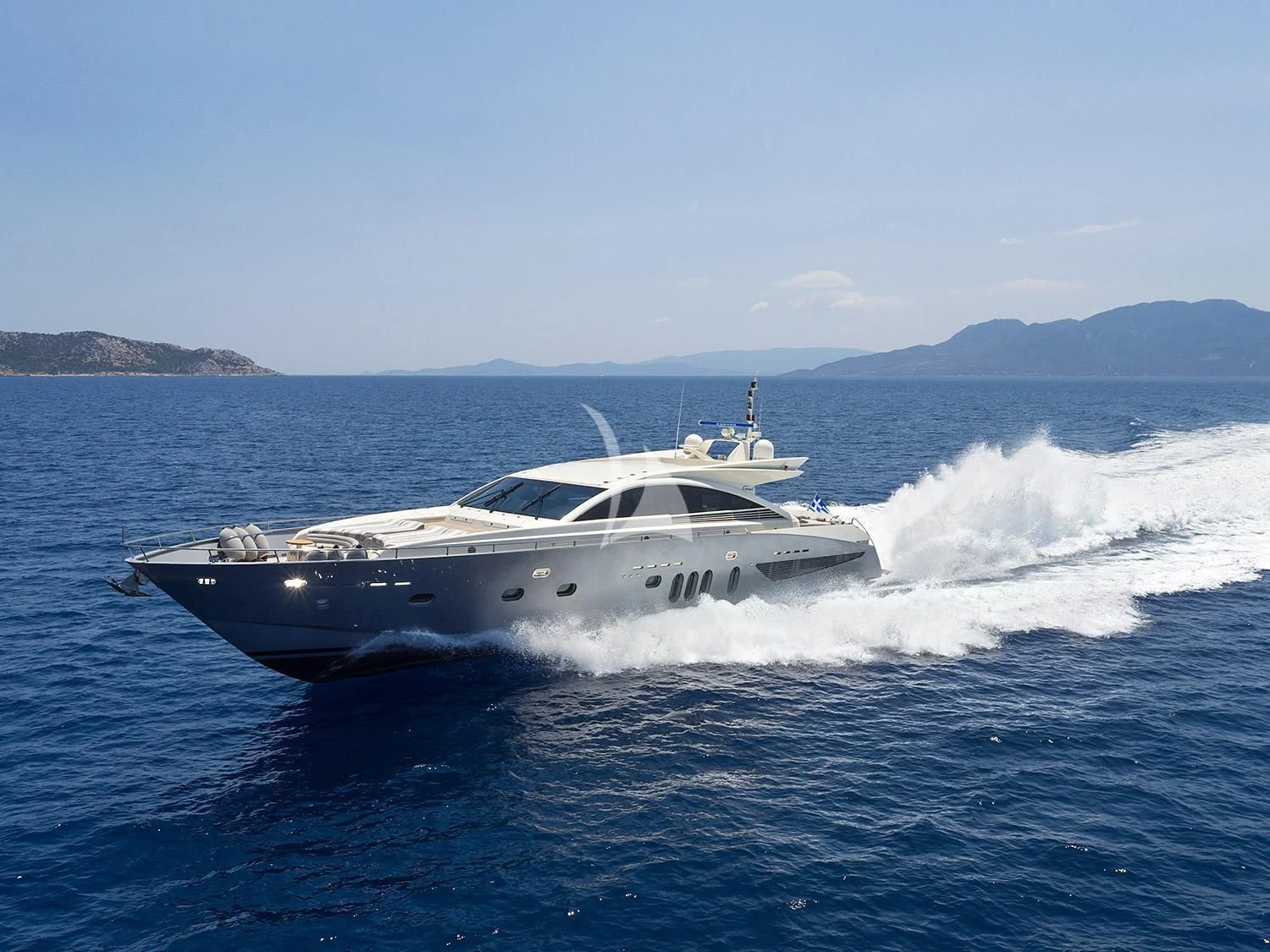 a boat on the water aboard SUN ANEMOS Yacht for Charter