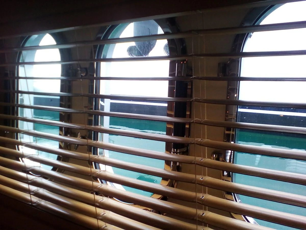 a set of windows in a building aboard SUN ANEMOS Yacht for Charter
