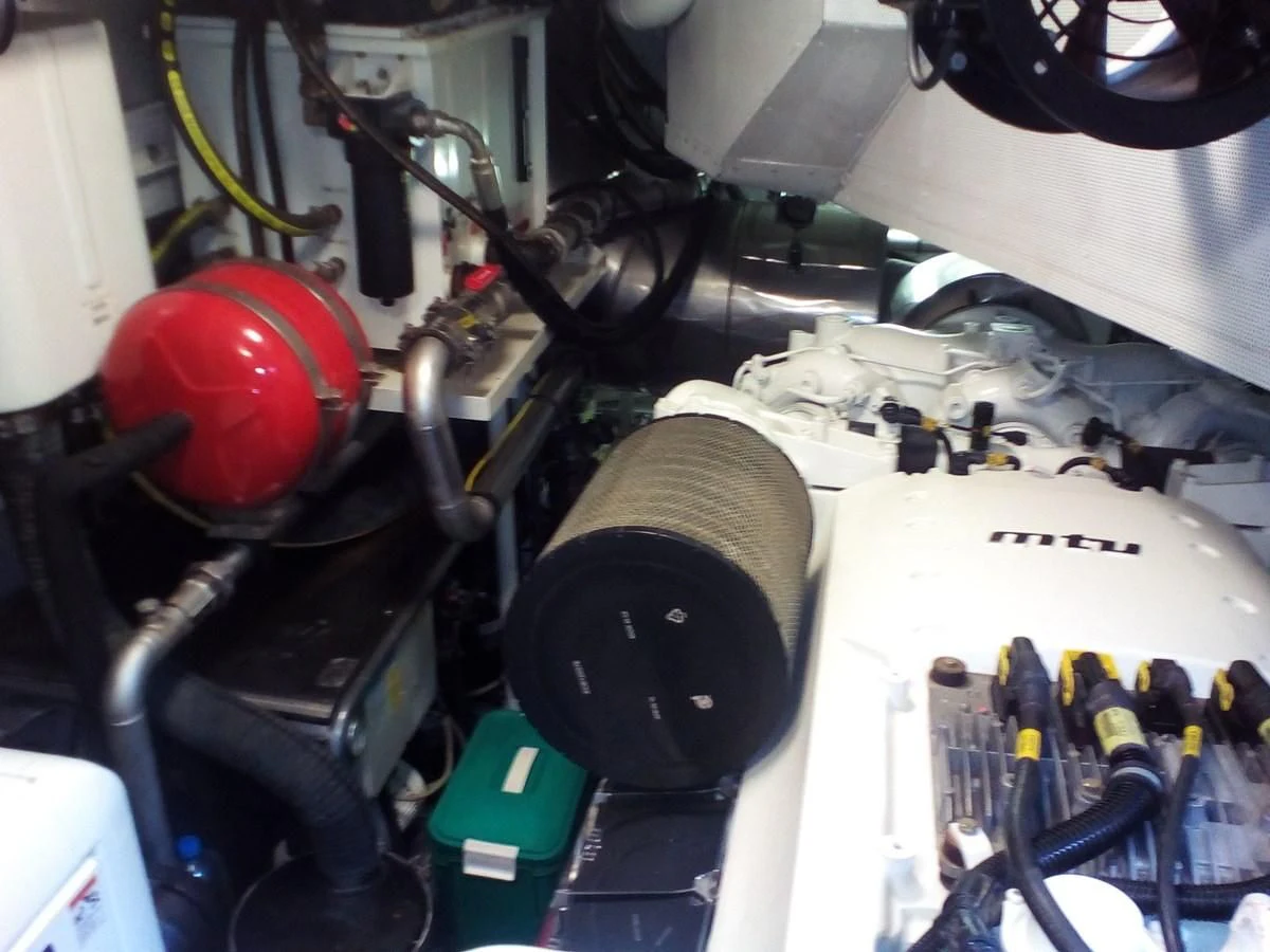 a machine with a red ball aboard SUN ANEMOS Yacht for Charter