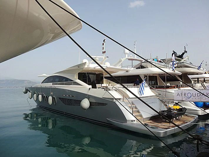 a boat on the water aboard SUN ANEMOS Yacht for Charter