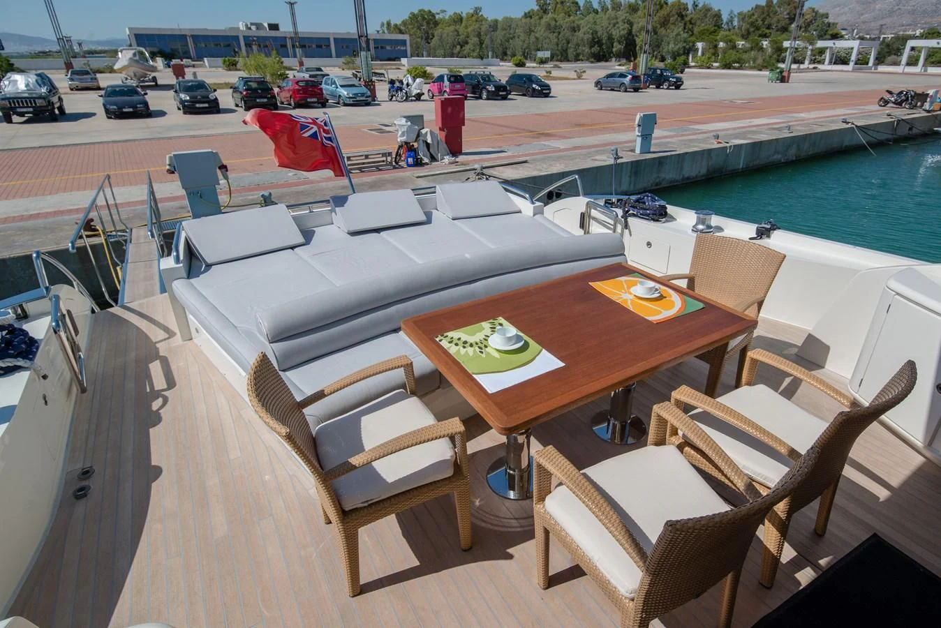 a table with chairs around it aboard SUN ANEMOS Yacht for Charter