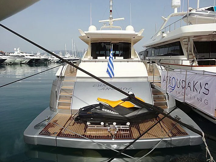 a boat on the water aboard SUN ANEMOS Yacht for Charter