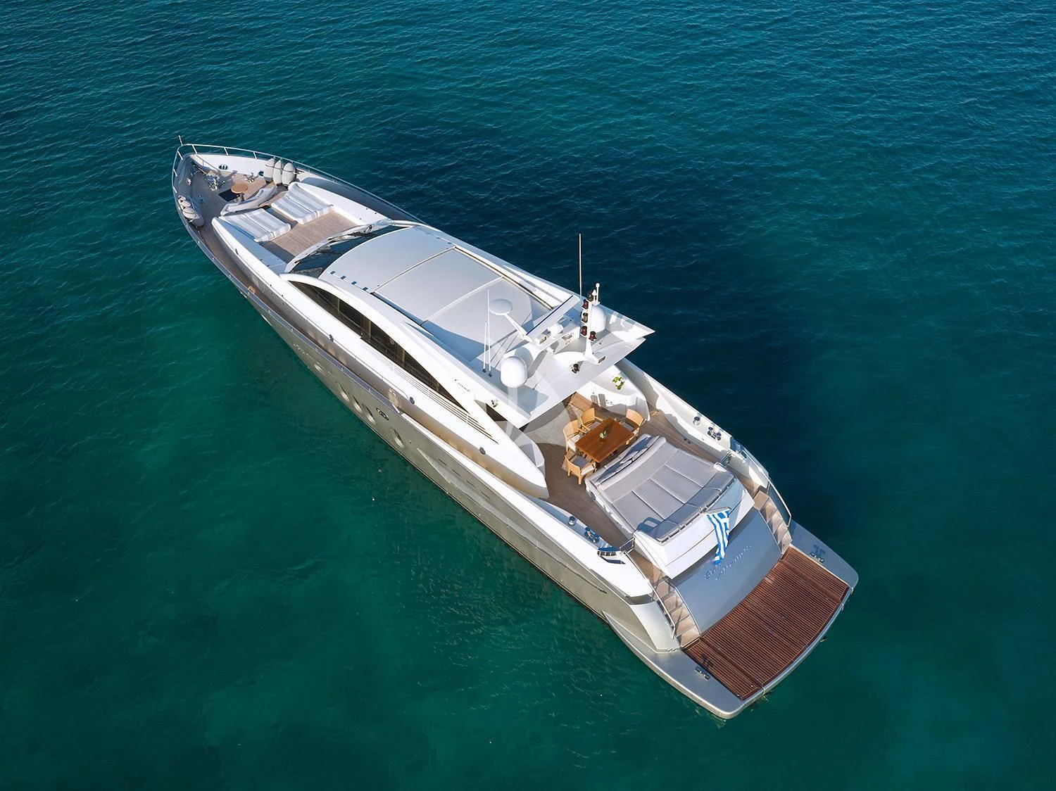 a boat in the water aboard SUN ANEMOS Yacht for Charter