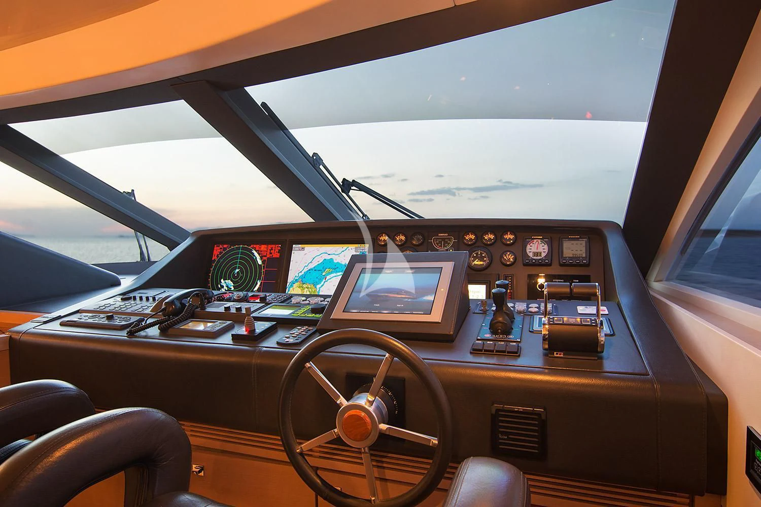 inside of a plane aboard SUN ANEMOS Yacht for Charter