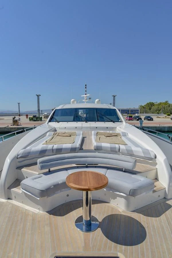 a boat on a dock aboard SUN ANEMOS Yacht for Charter