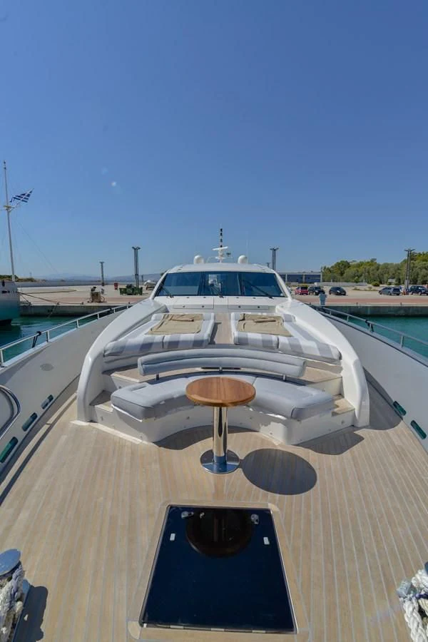 a boat on a deck aboard SUN ANEMOS Yacht for Charter