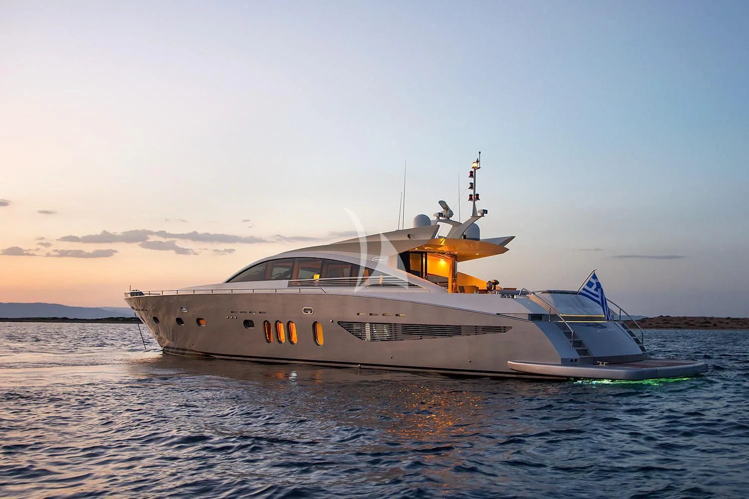 a boat in the water aboard SUN ANEMOS Yacht for Charter