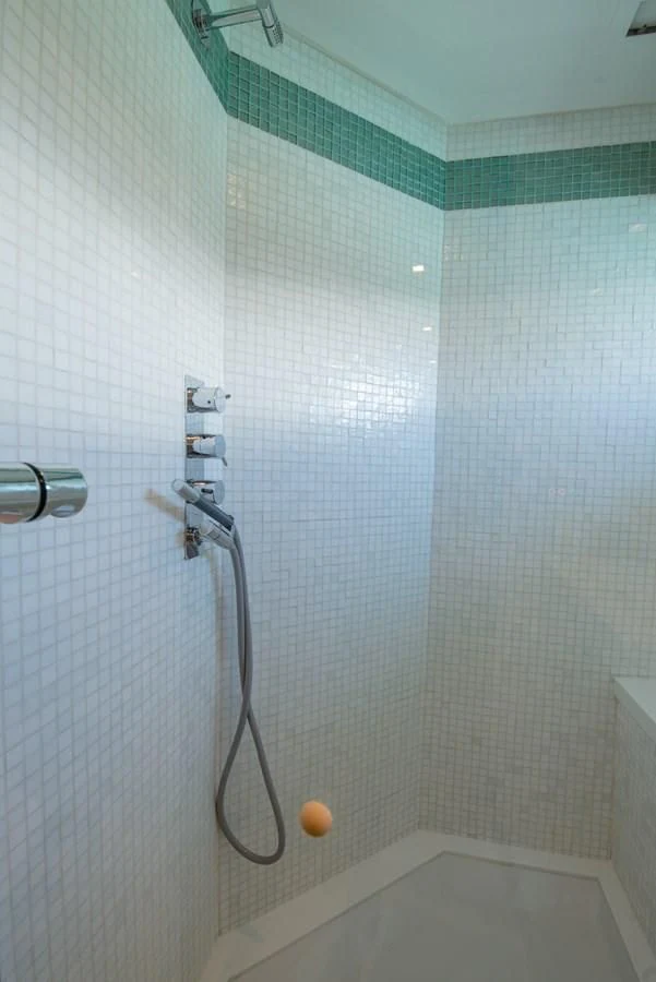 a shower with a light aboard SUN ANEMOS Yacht for Charter