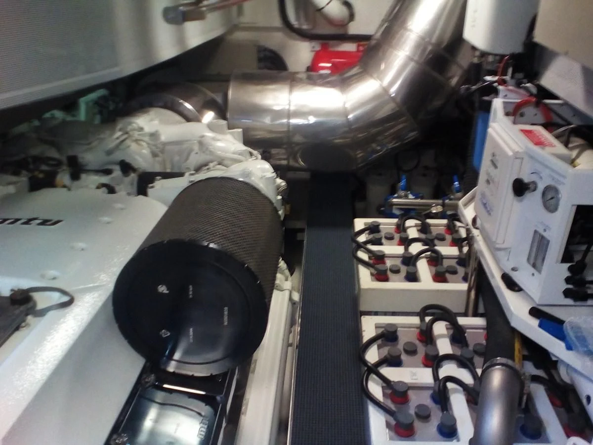 a close-up of a machine aboard SUN ANEMOS Yacht for Charter