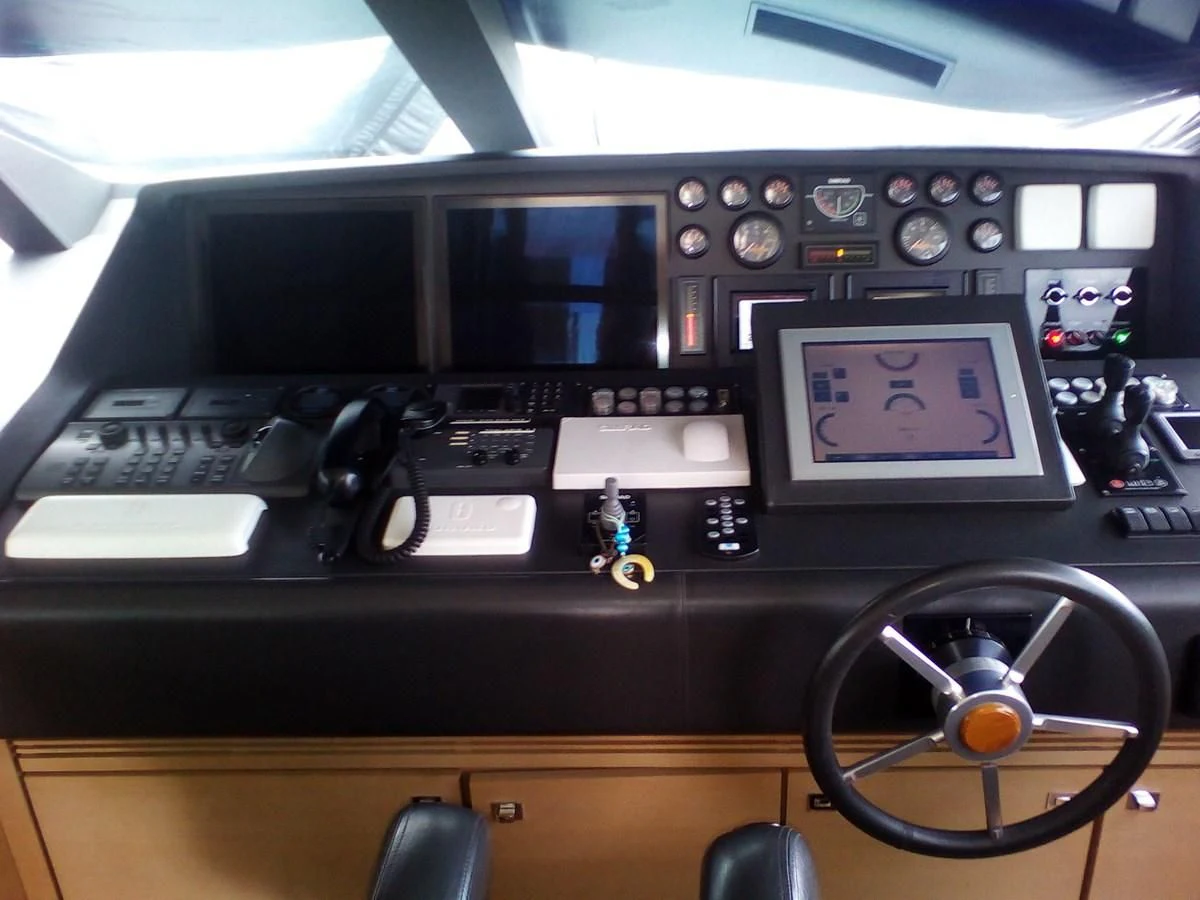 a control panel of a plane aboard SUN ANEMOS Yacht for Charter