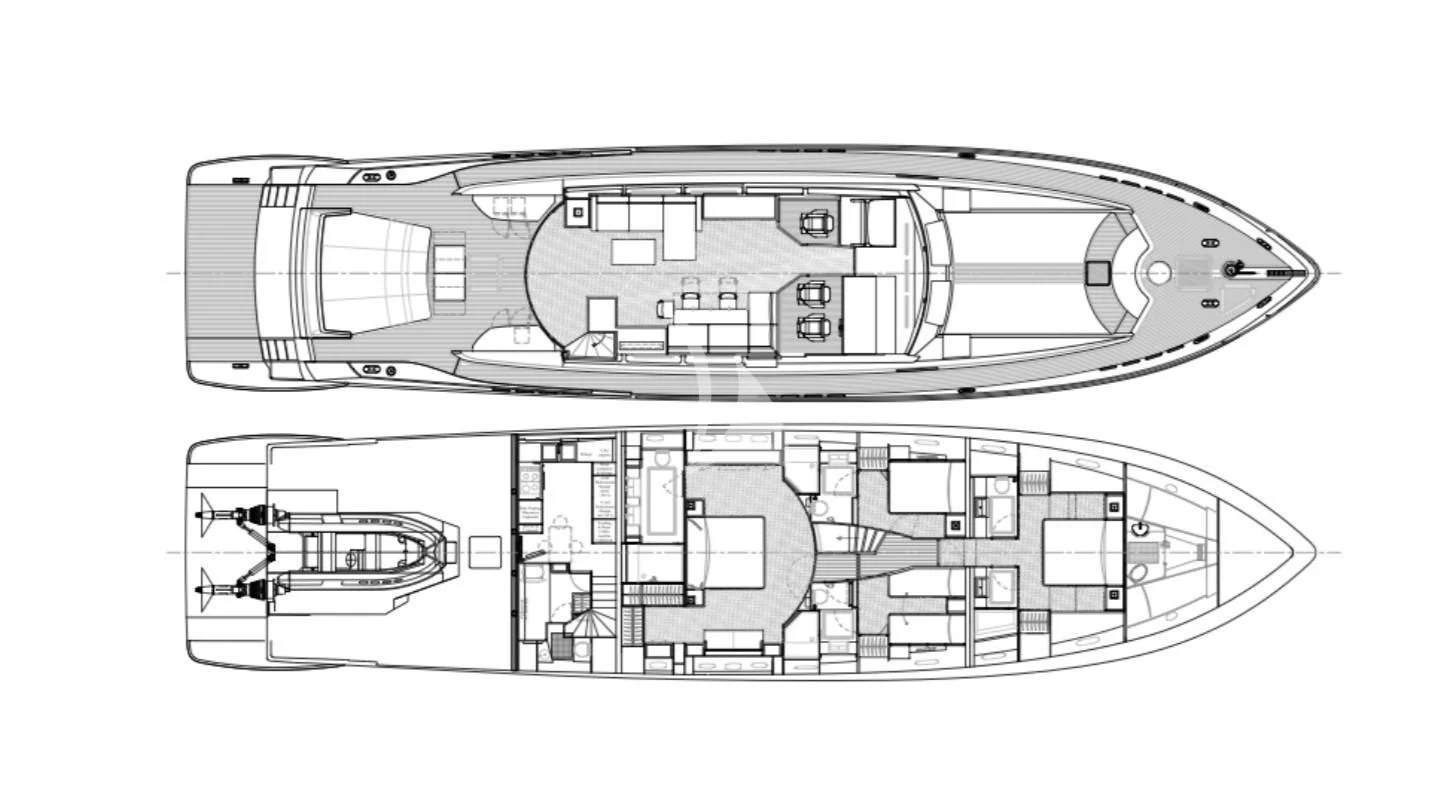 diagram, engineering drawing aboard SUN ANEMOS Yacht for Charter