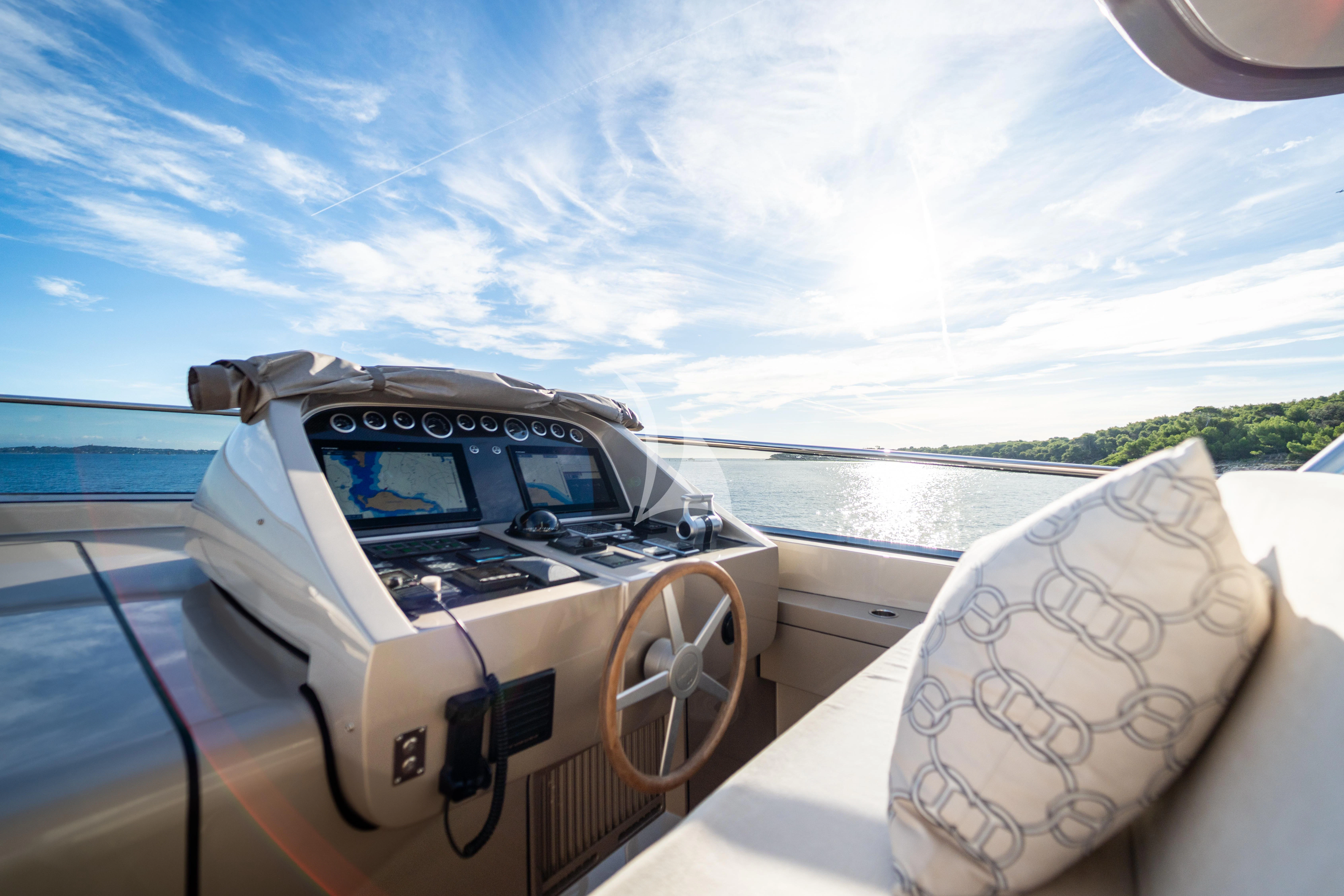 a boat with a white pillow on it aboard THE PALM Yacht for Sale