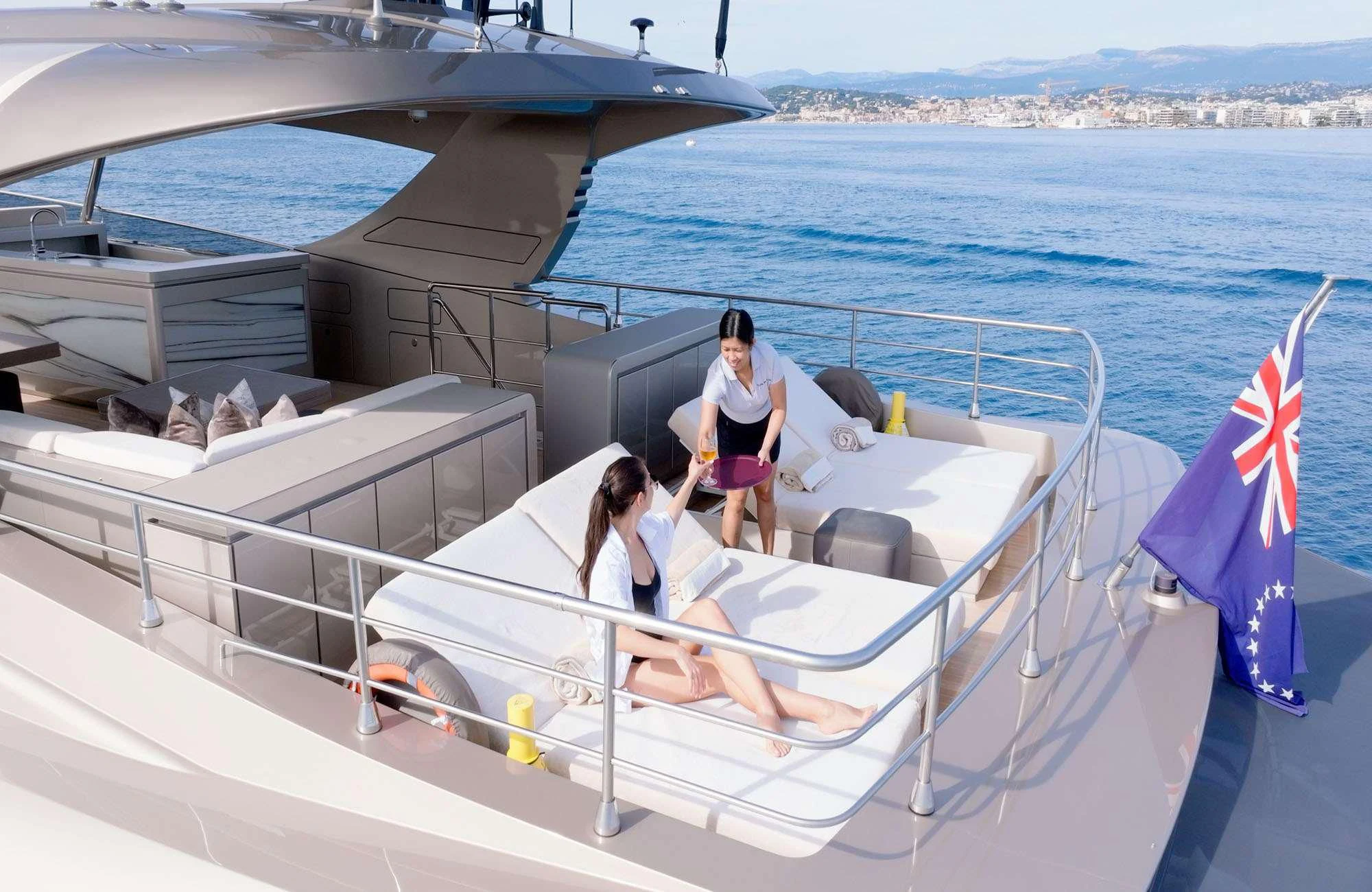 people on a boat aboard THE PALM Yacht for Sale