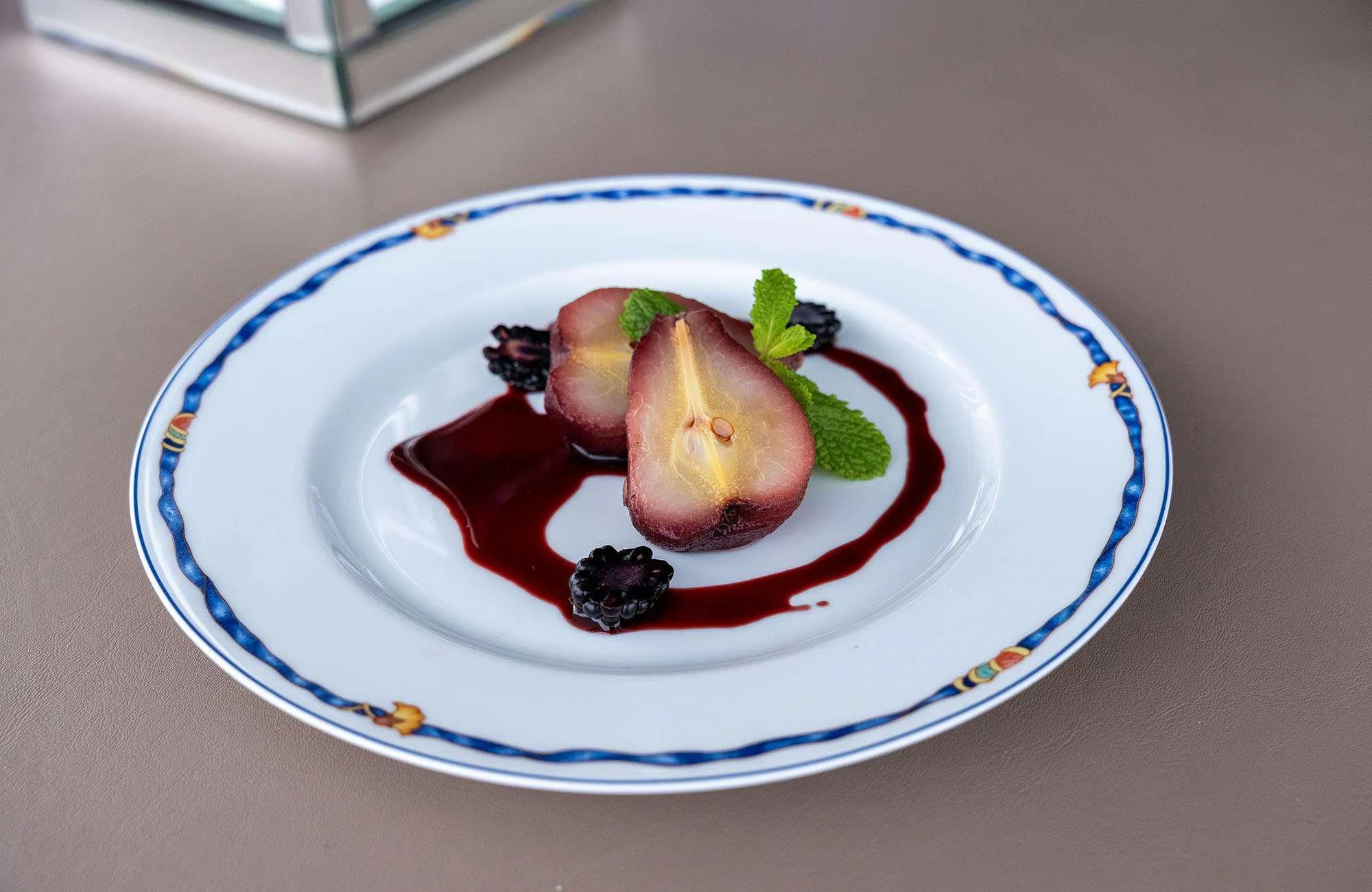 a plate of food aboard THE PALM Yacht for Sale