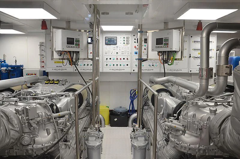 a room with machinery and equipment aboard THE PALM Yacht for Sale