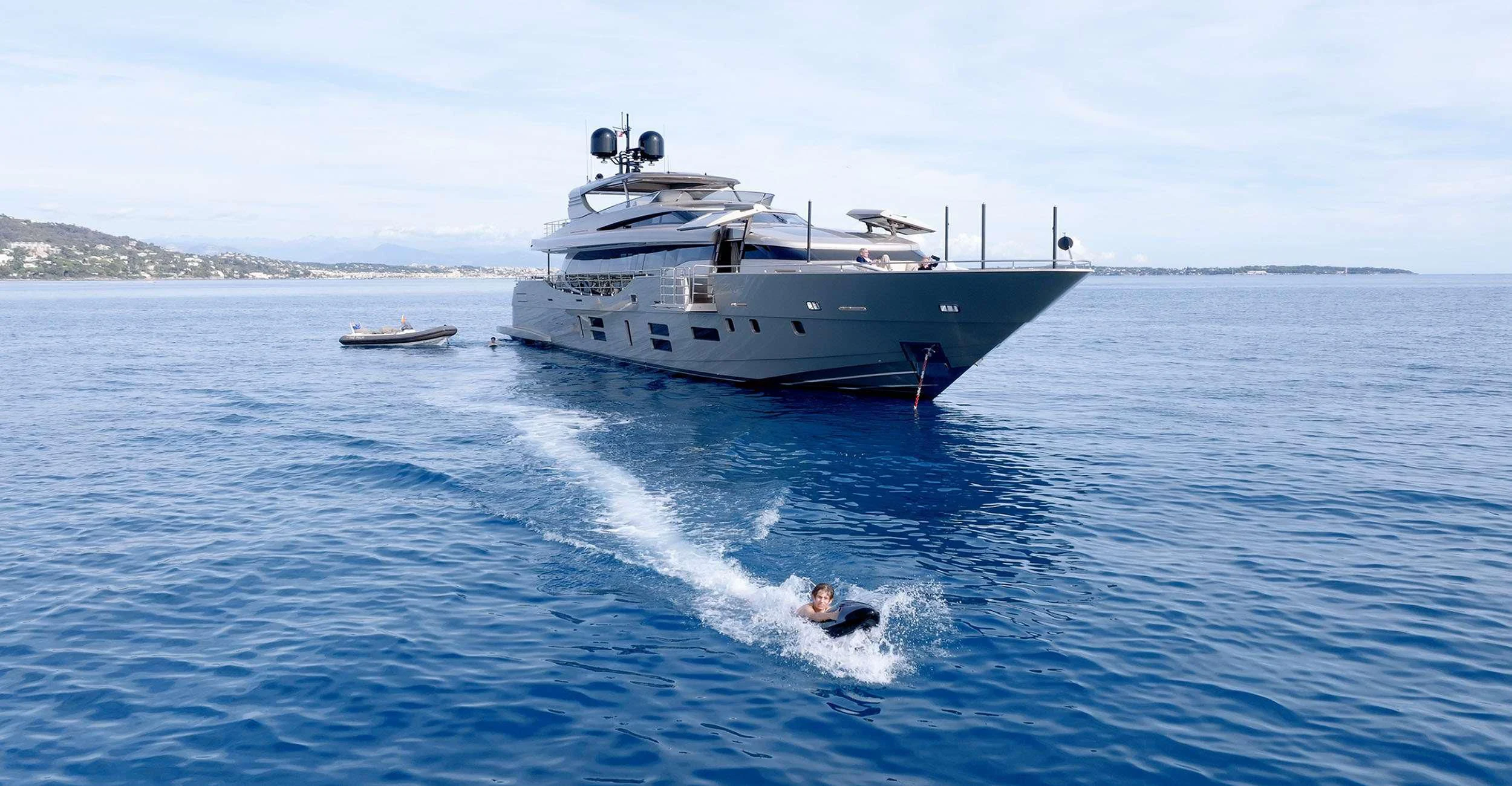 a boat on the water aboard THE PALM Yacht for Sale