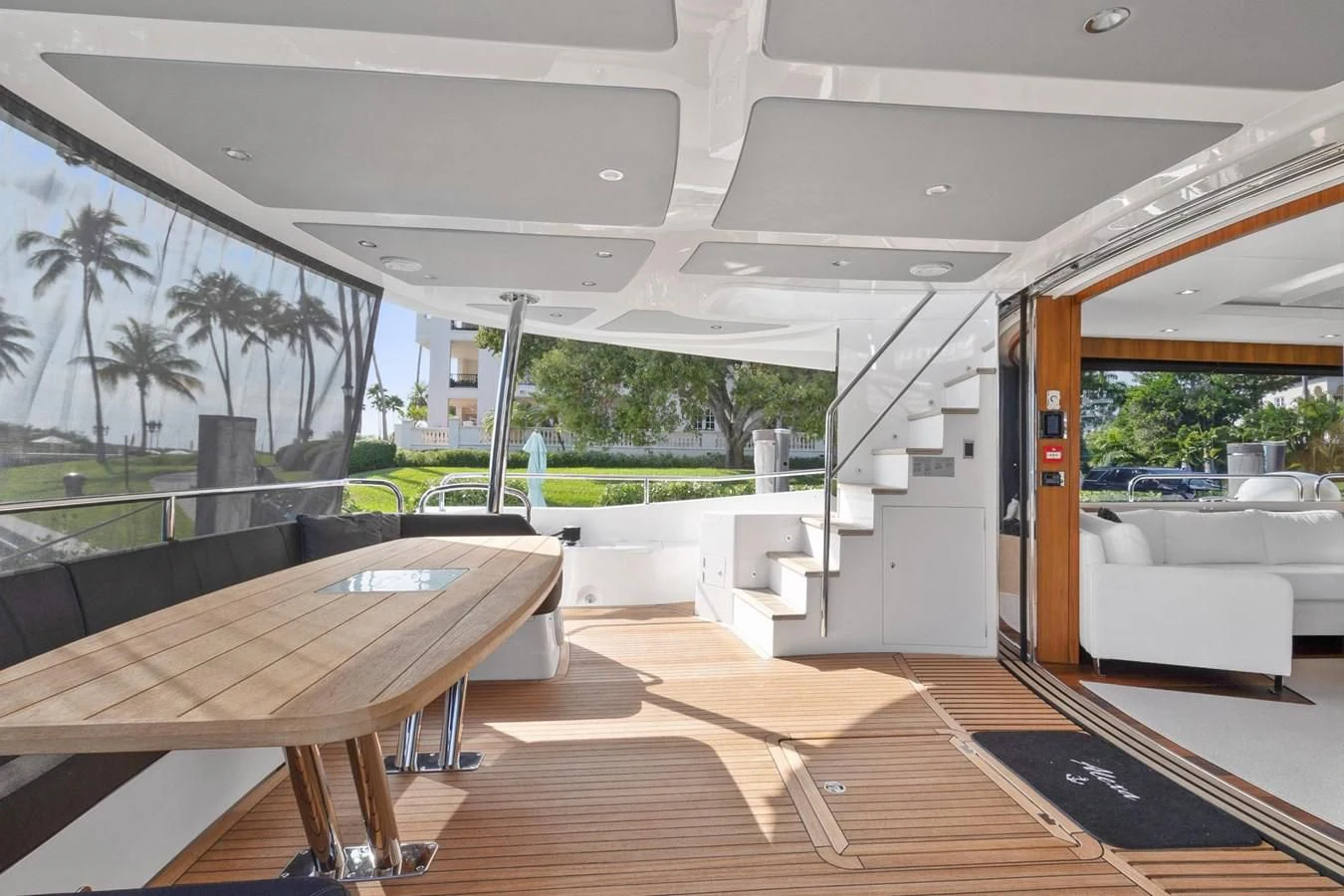 a deck with a pool and a deck aboard ALEXA Yacht for Sale