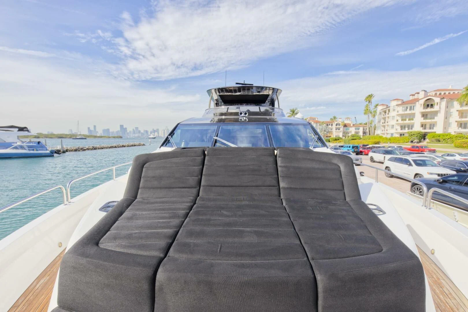 a boat on a dock aboard ALEXA Yacht for Sale
