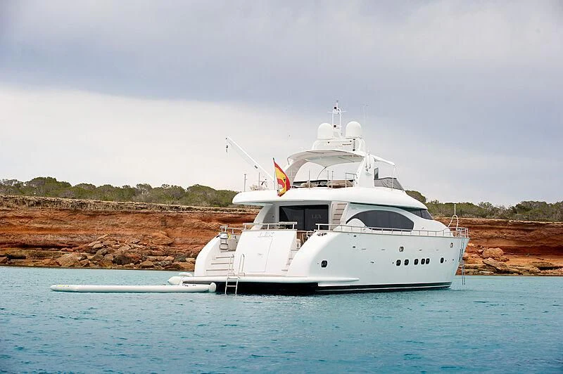 a boat in the water aboard LEX Yacht for Sale