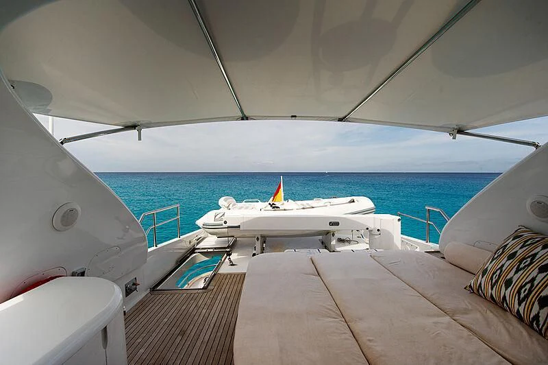 a boat on the water aboard LEX Yacht for Sale