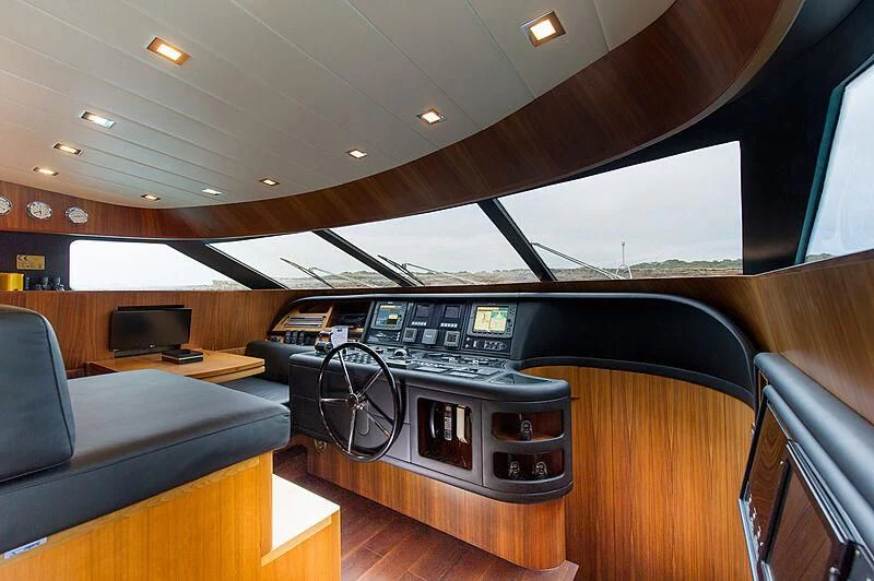 a car on a table aboard LEX Yacht for Sale