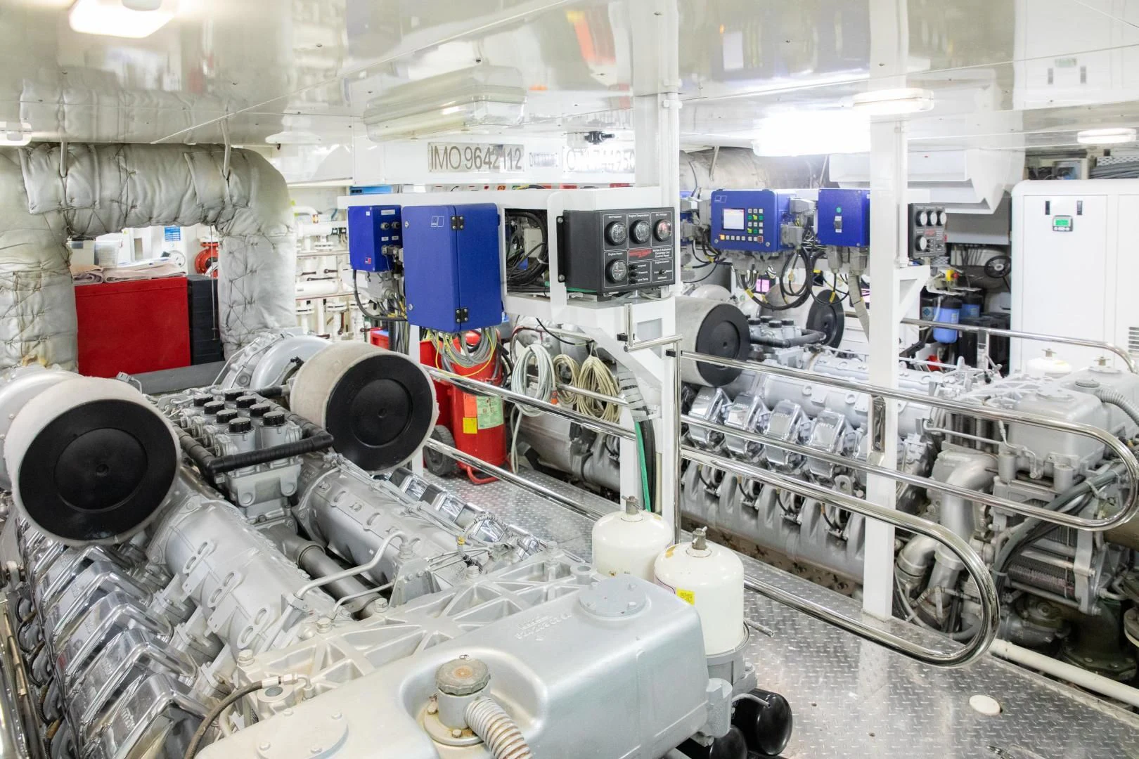 a room with machinery aboard HATT MILL Yacht for Sale