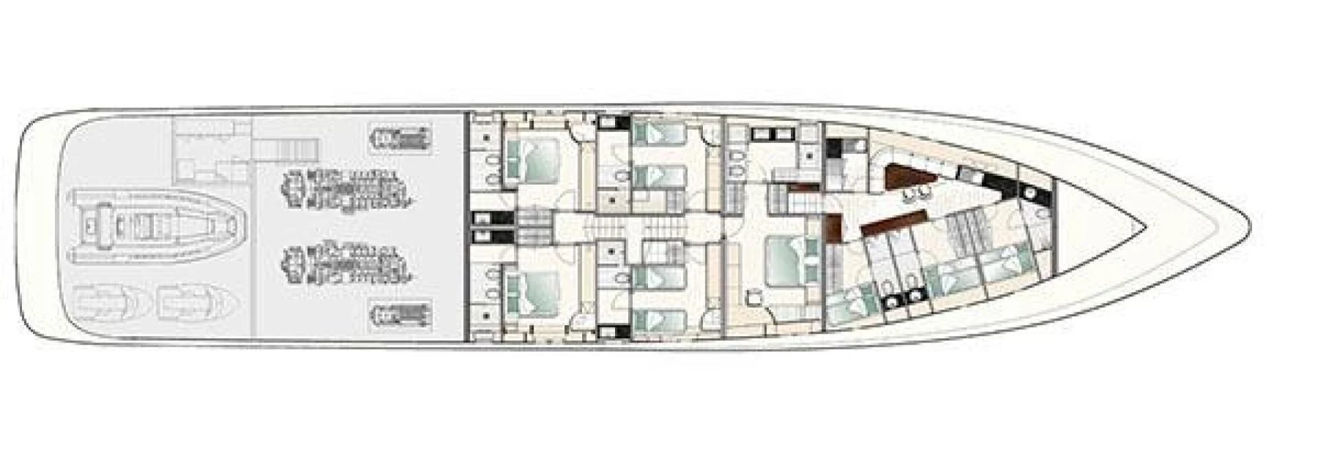 diagram, engineering drawing aboard HATT MILL Yacht for Sale