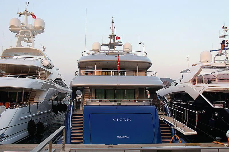 a group of boats docked aboard HATT MILL Yacht for Sale