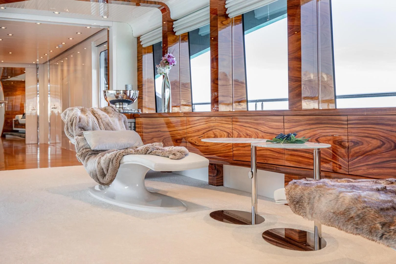 a sculpture of a dinosaur aboard HATT MILL Yacht for Sale
