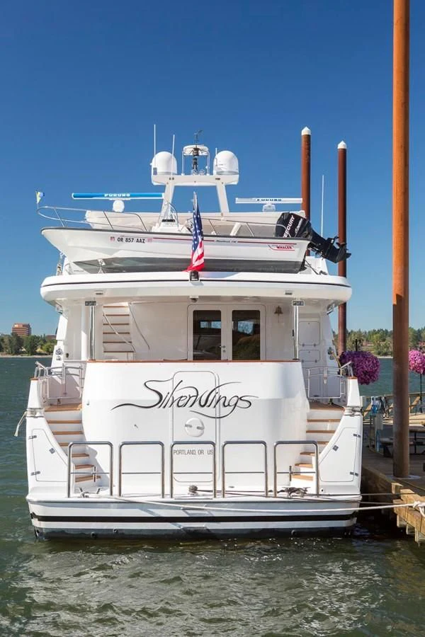 a boat on the water aboard SILVER WINGS Yacht for Sale