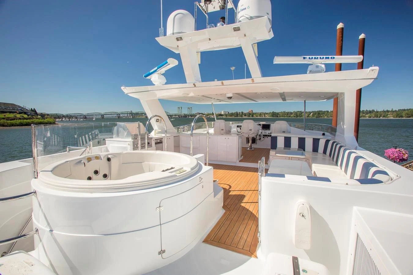 a boat on a body of water aboard SILVER WINGS Yacht for Sale