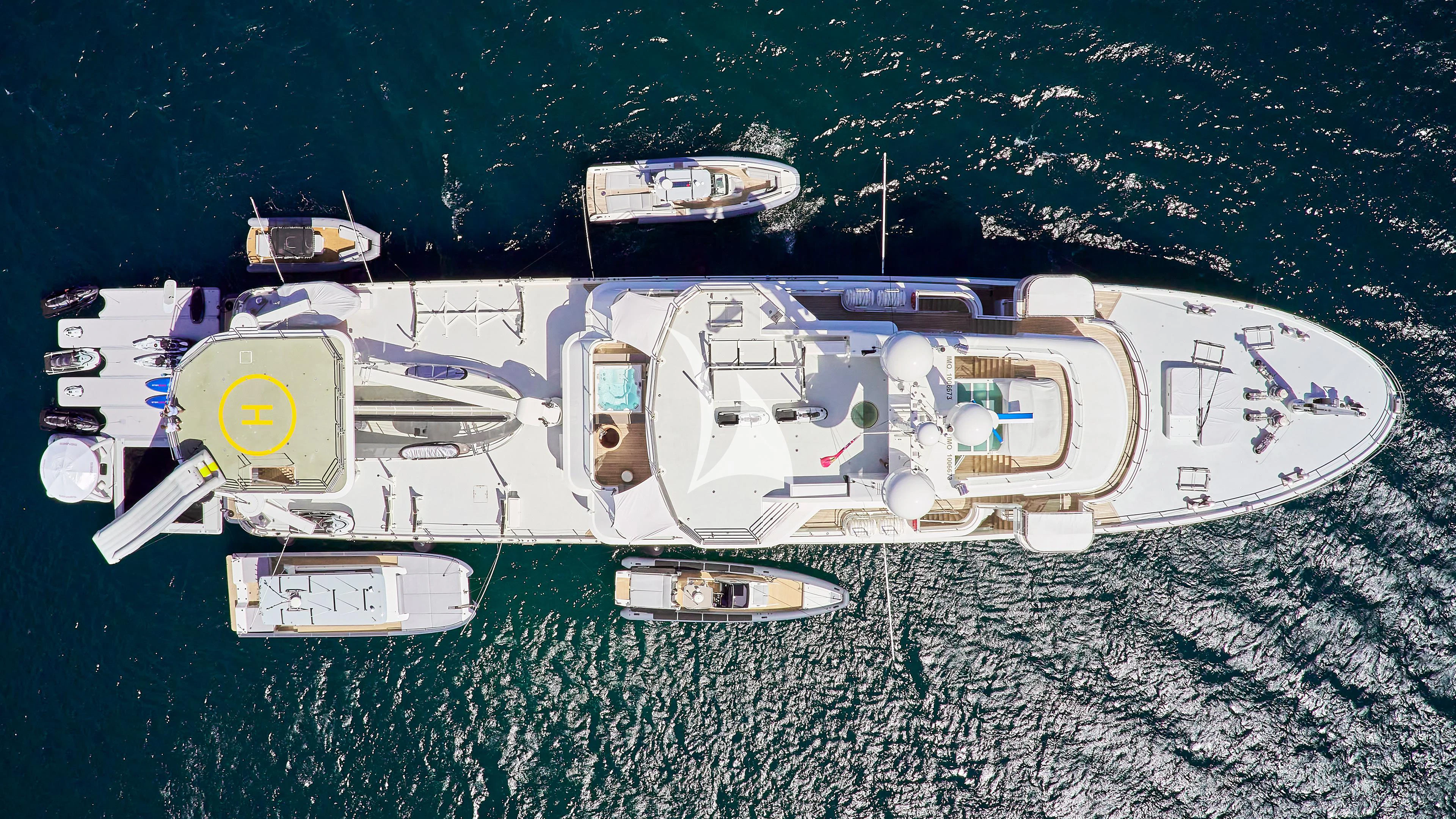a space ship on a surface aboard SENSES Yacht for Sale