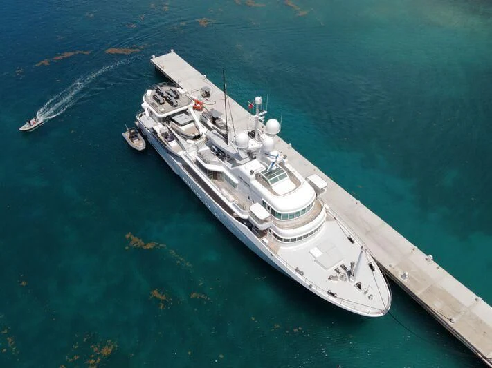 a ship in the water aboard SENSES Yacht for Sale