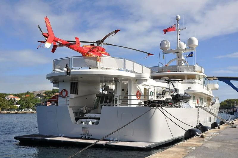 a seaplane on a boat aboard SENSES Yacht for Sale