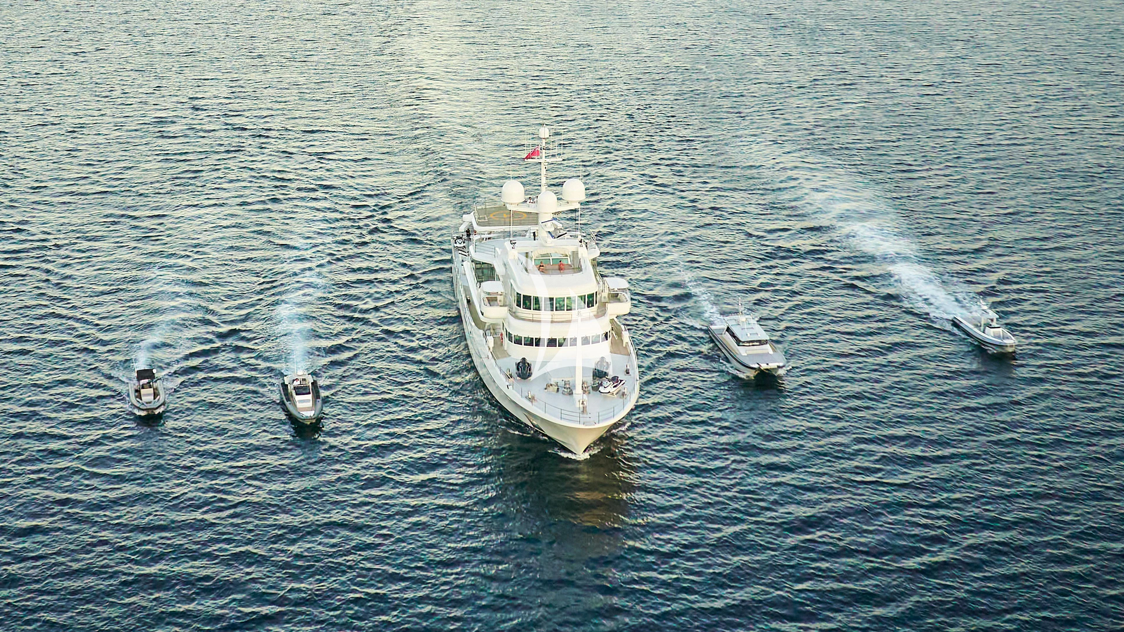 a group of boats in the water aboard SENSES Yacht for Sale