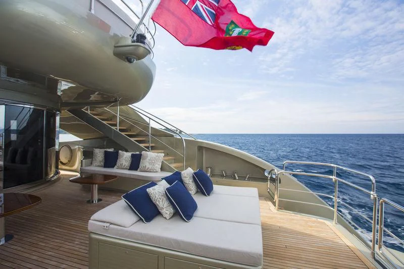 a boat on the water aboard YCM 120 Yacht for Charter