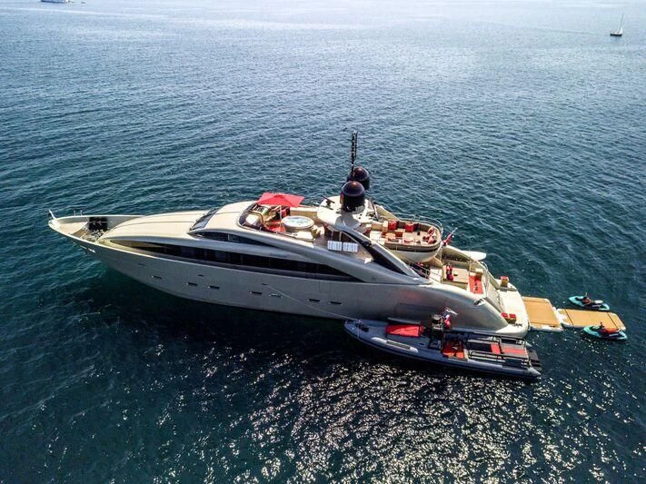 a boat on the water aboard YCM 120 Yacht for Charter