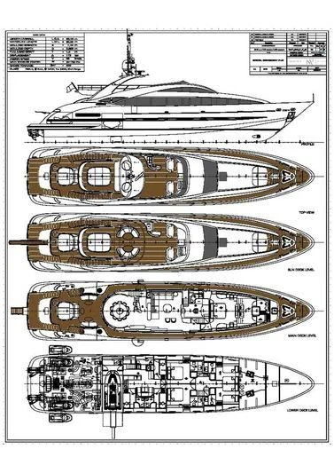 diagram aboard YCM 120 Yacht for Charter