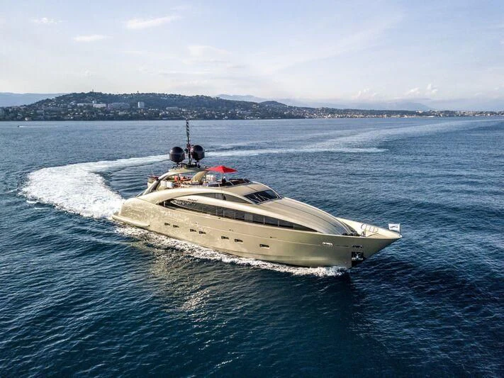 a boat on the water aboard YCM 120 Yacht for Charter