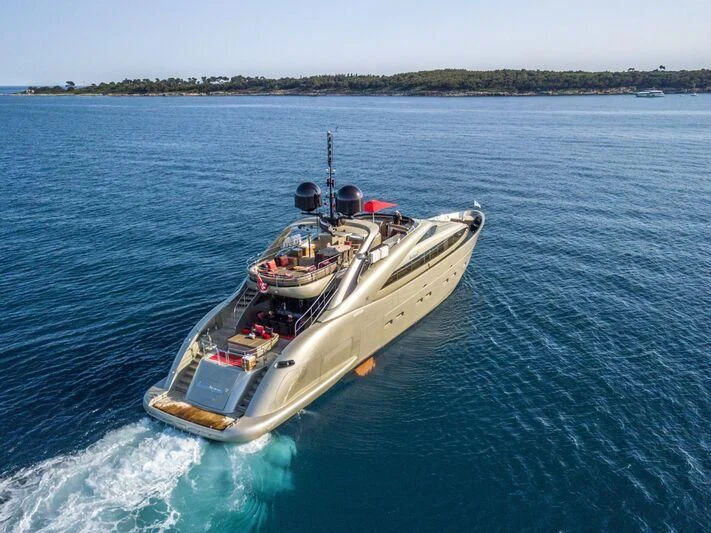 a boat on the water aboard YCM 120 Yacht for Charter