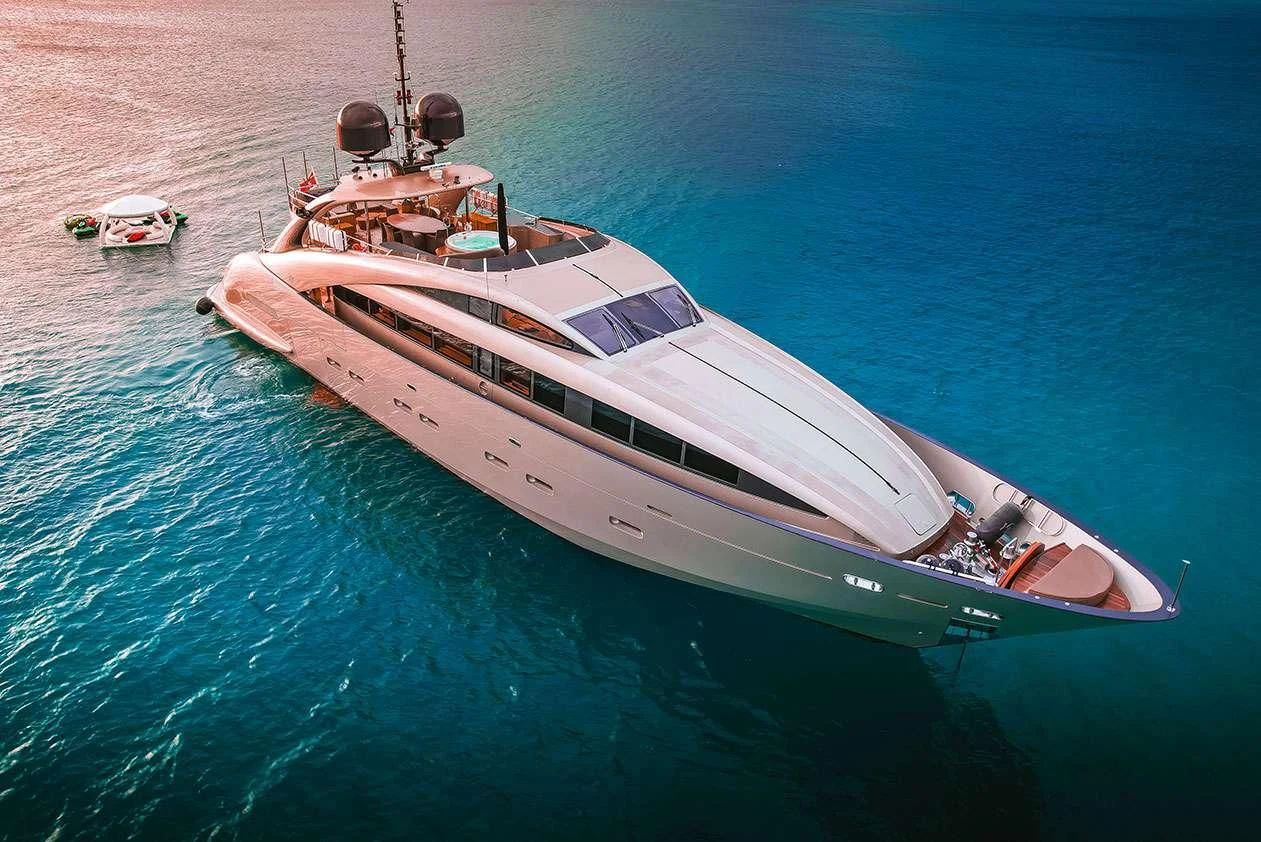 a boat in the water aboard YCM 120 Yacht for Charter