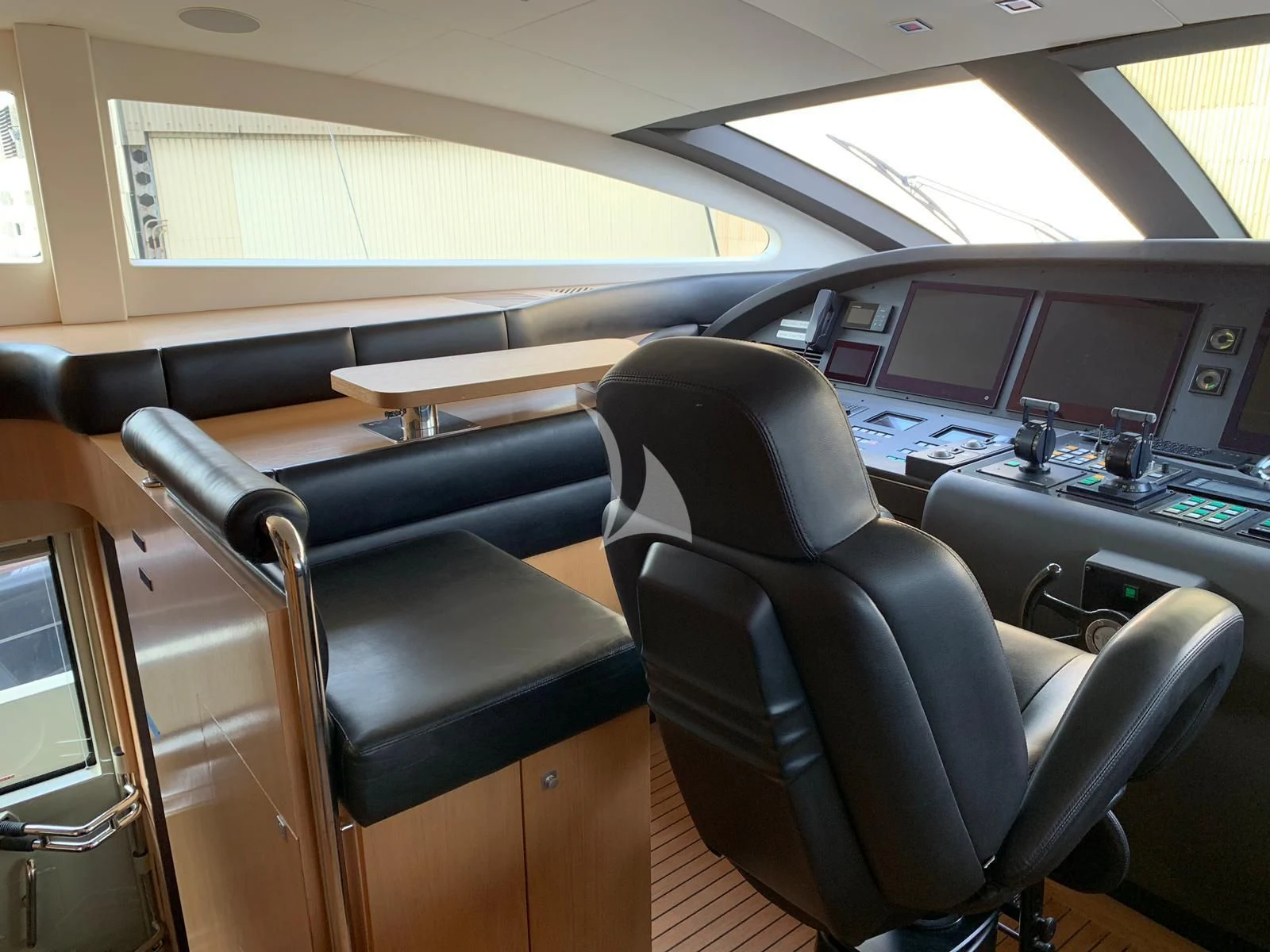 the inside of a vehicle aboard YCM 120 Yacht for Charter